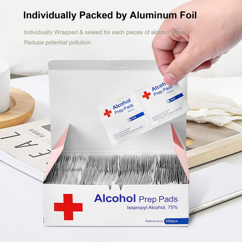 Pcs Slices Alcohol Gauze Pads Individually Wrapped Swap Pad Wet